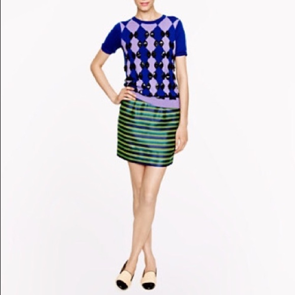 NWOT ⚡️ J.Crew Collection Skirt in Candy Stripe